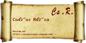 Csősz Róza névjegykártya