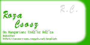roza csosz business card